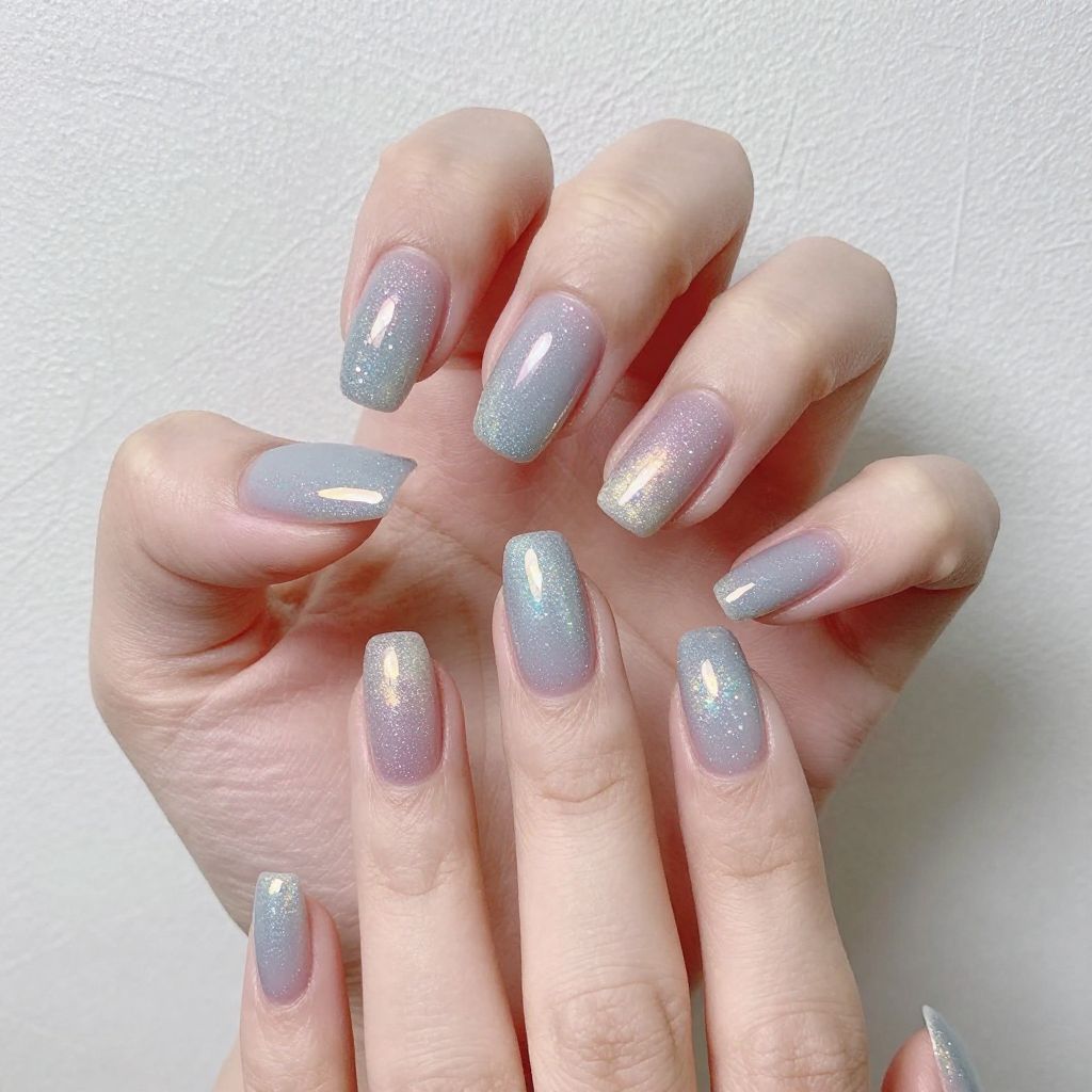Grey nail idea 9