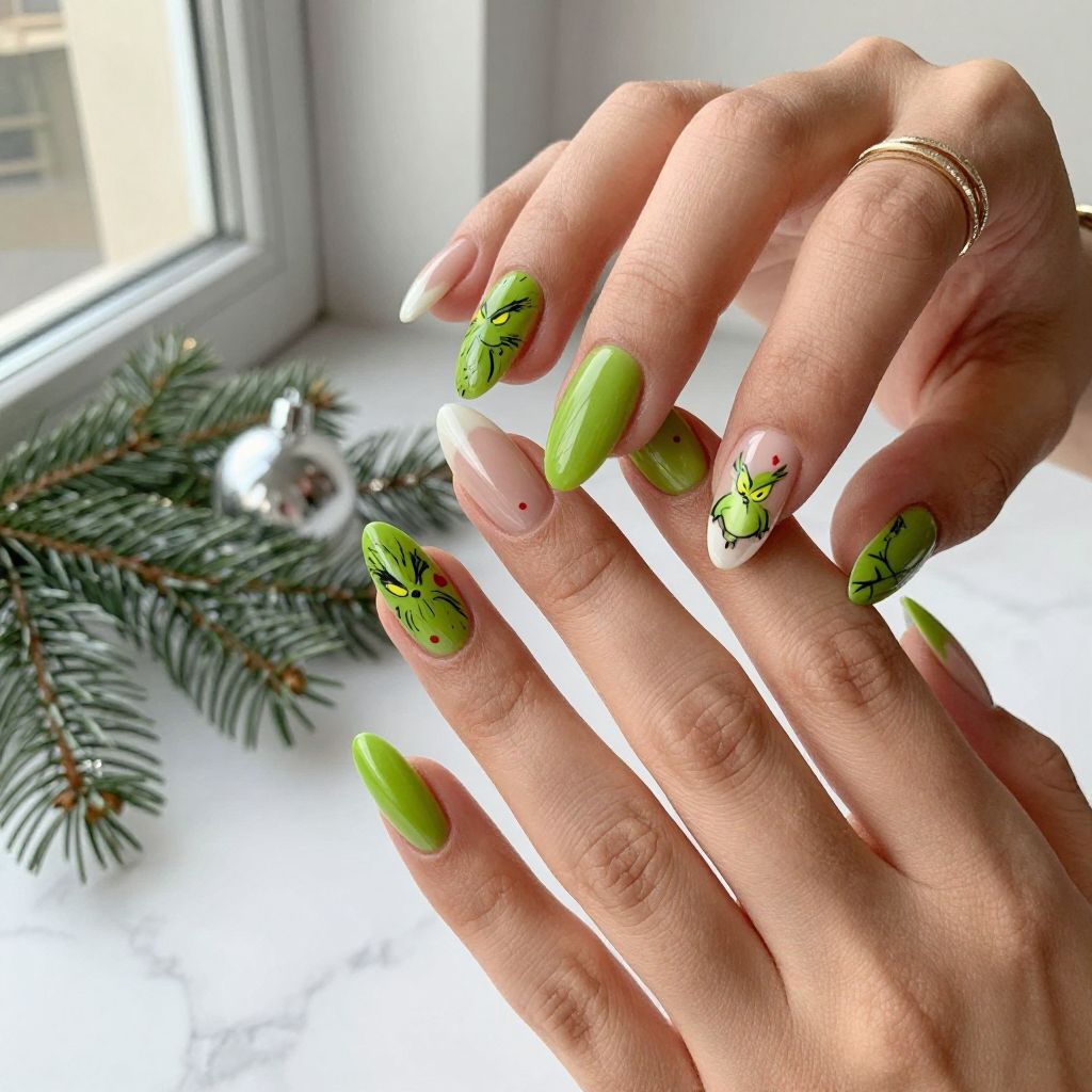 Grinch Nail Ideas 4
