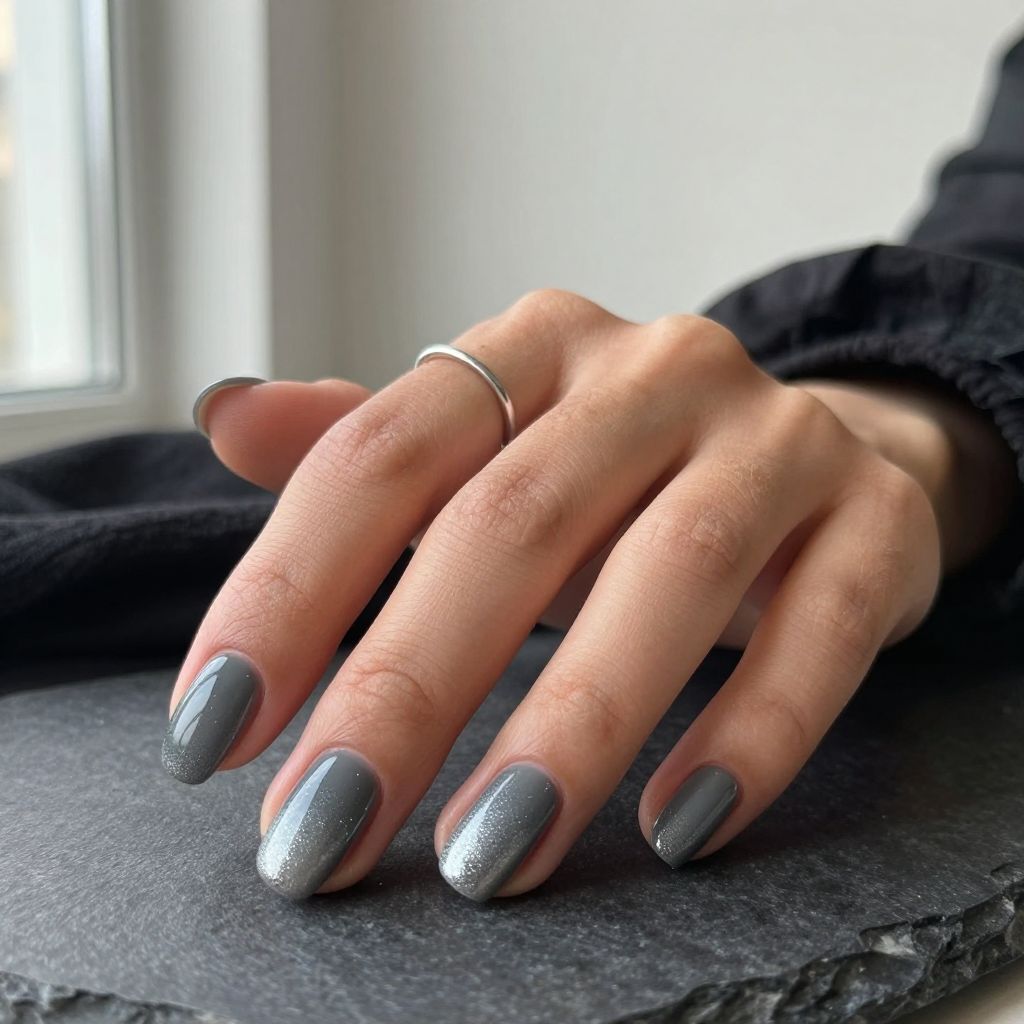 Charcoal Glitter Fade