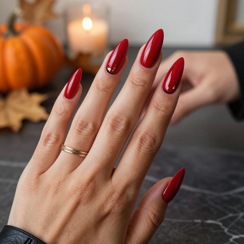 Blood Red Stiletto Nails