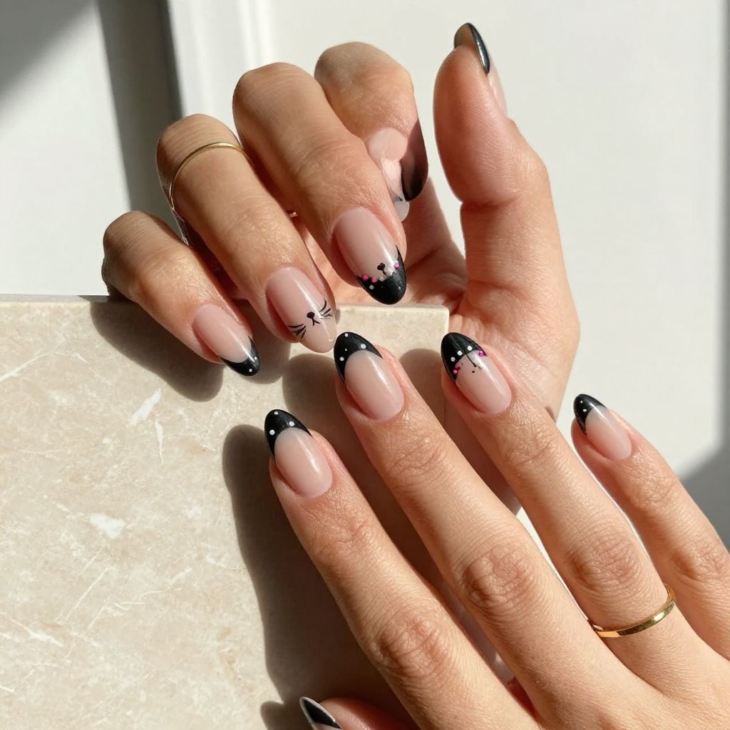 Black Cat Eye Nails