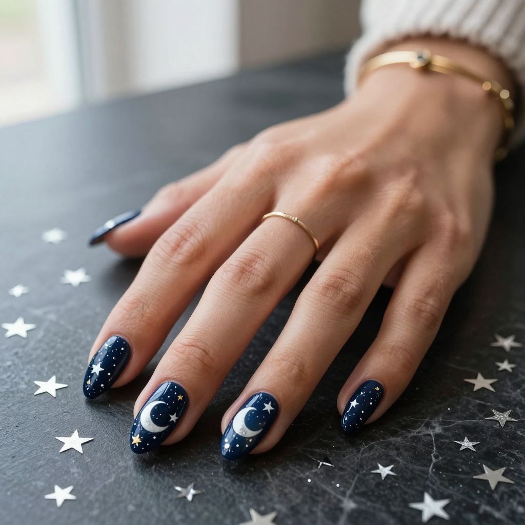 Mystical Moon and Stars