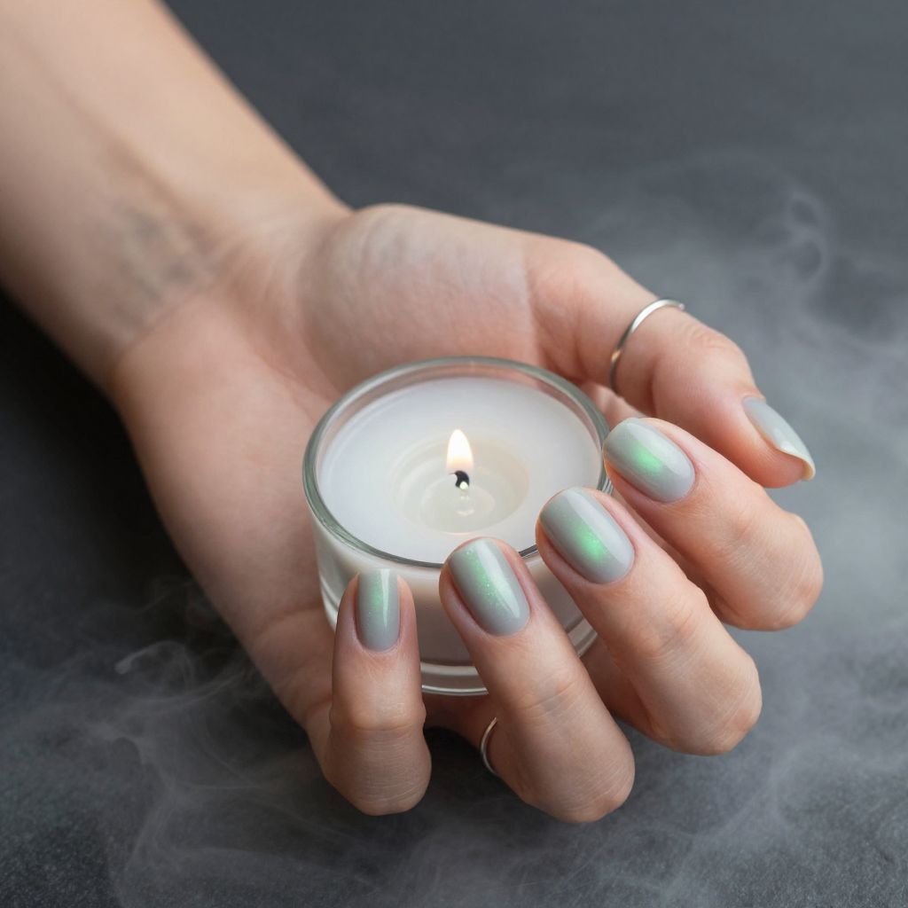 Glow In Dark Fog Halloween nails