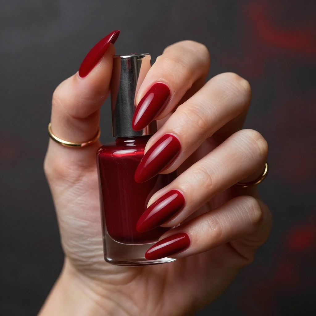 Matte Blood Drip Halloween nails