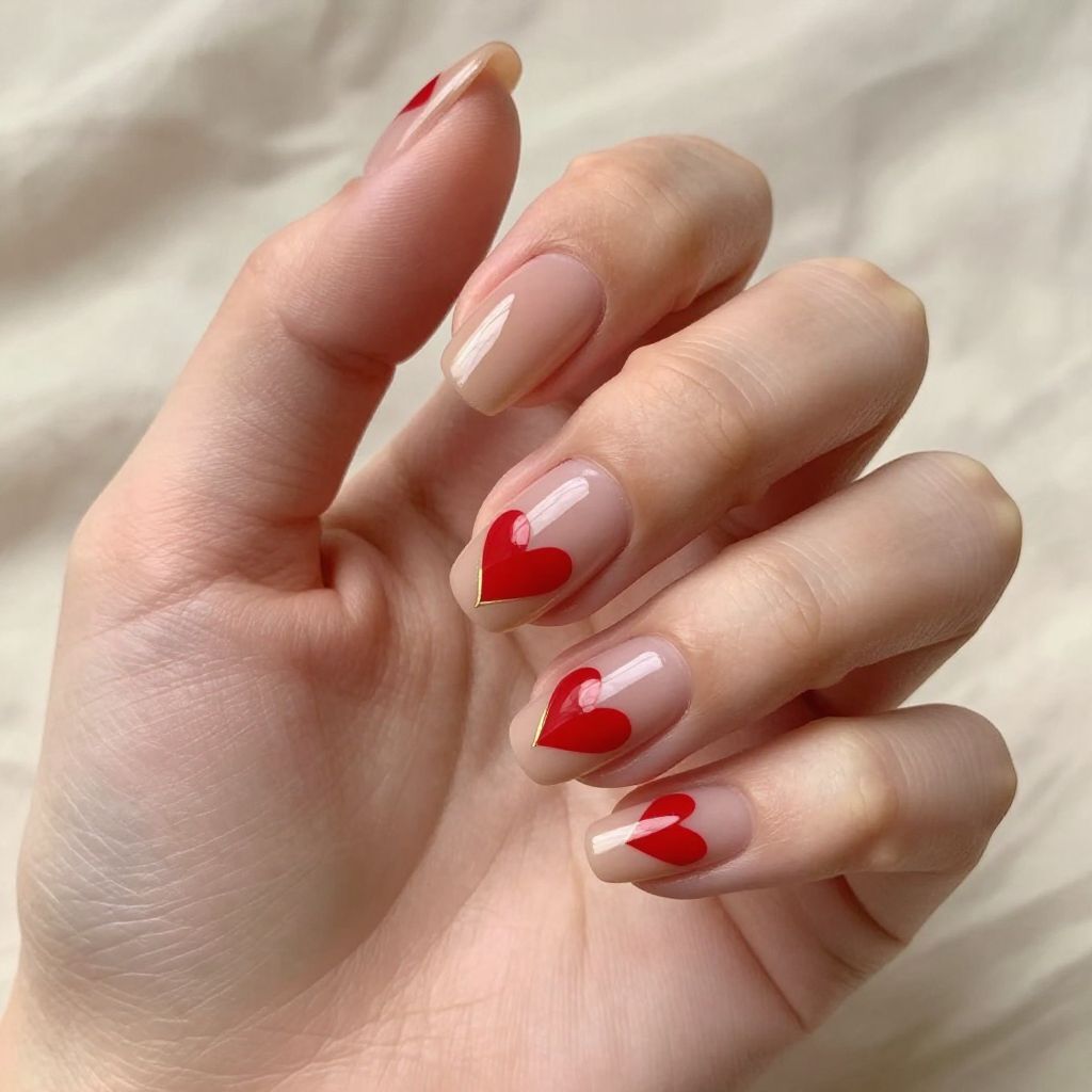Heart nail idea 1