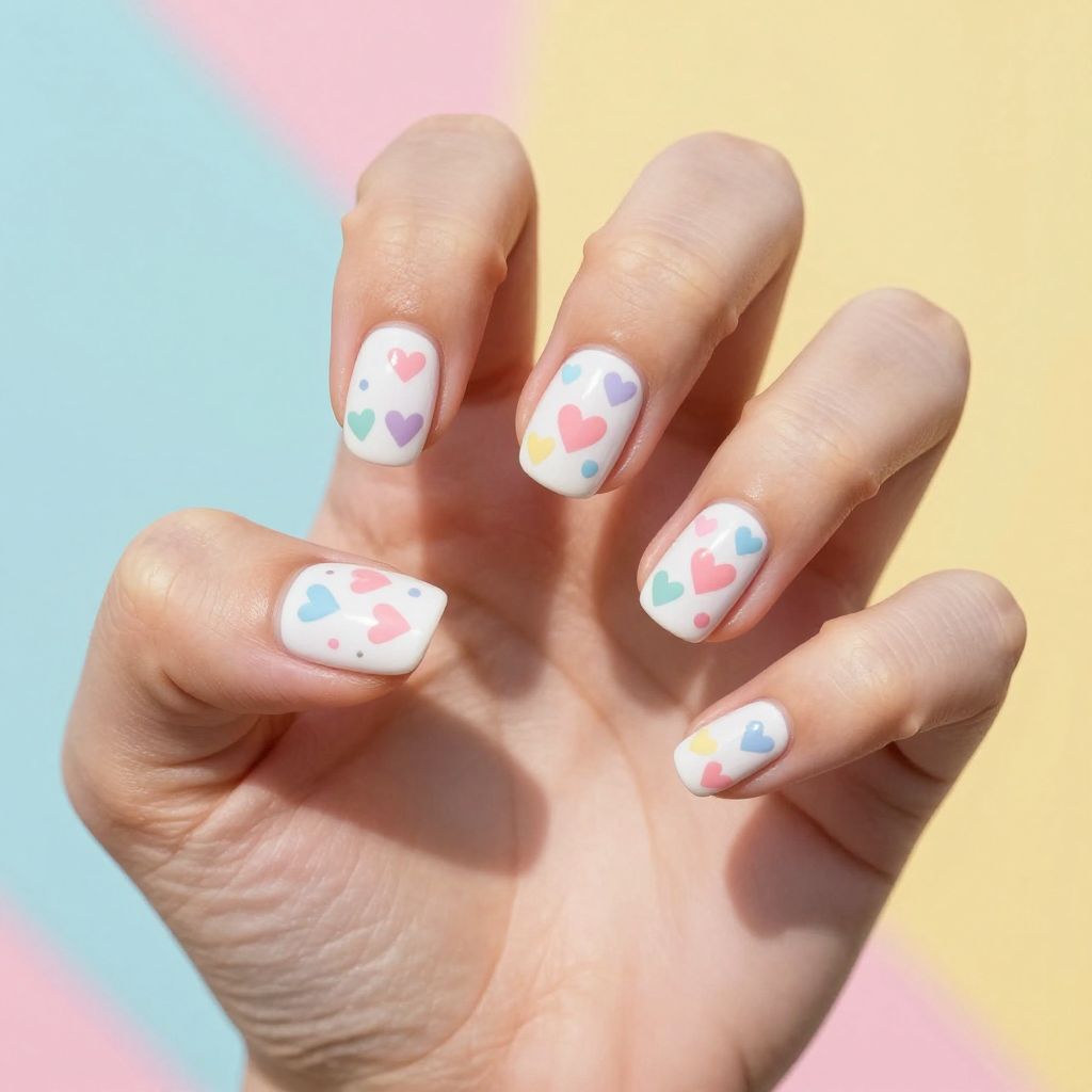 Heart nail idea 11