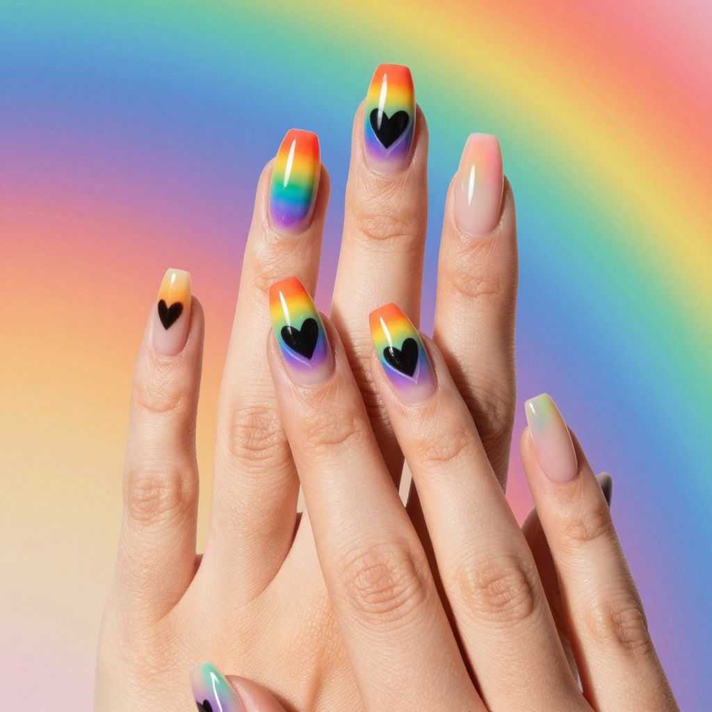 Heart nail idea 12