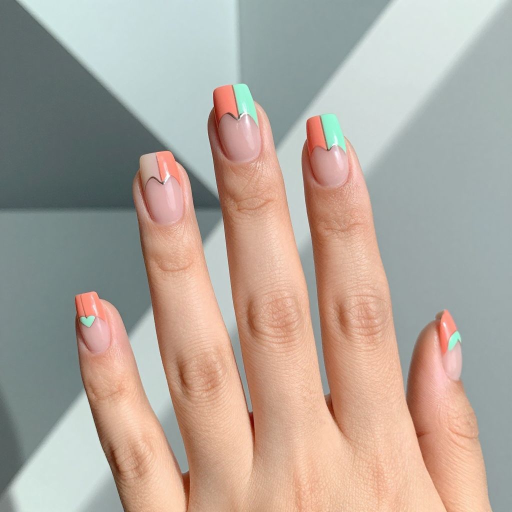 Heart nail idea 13