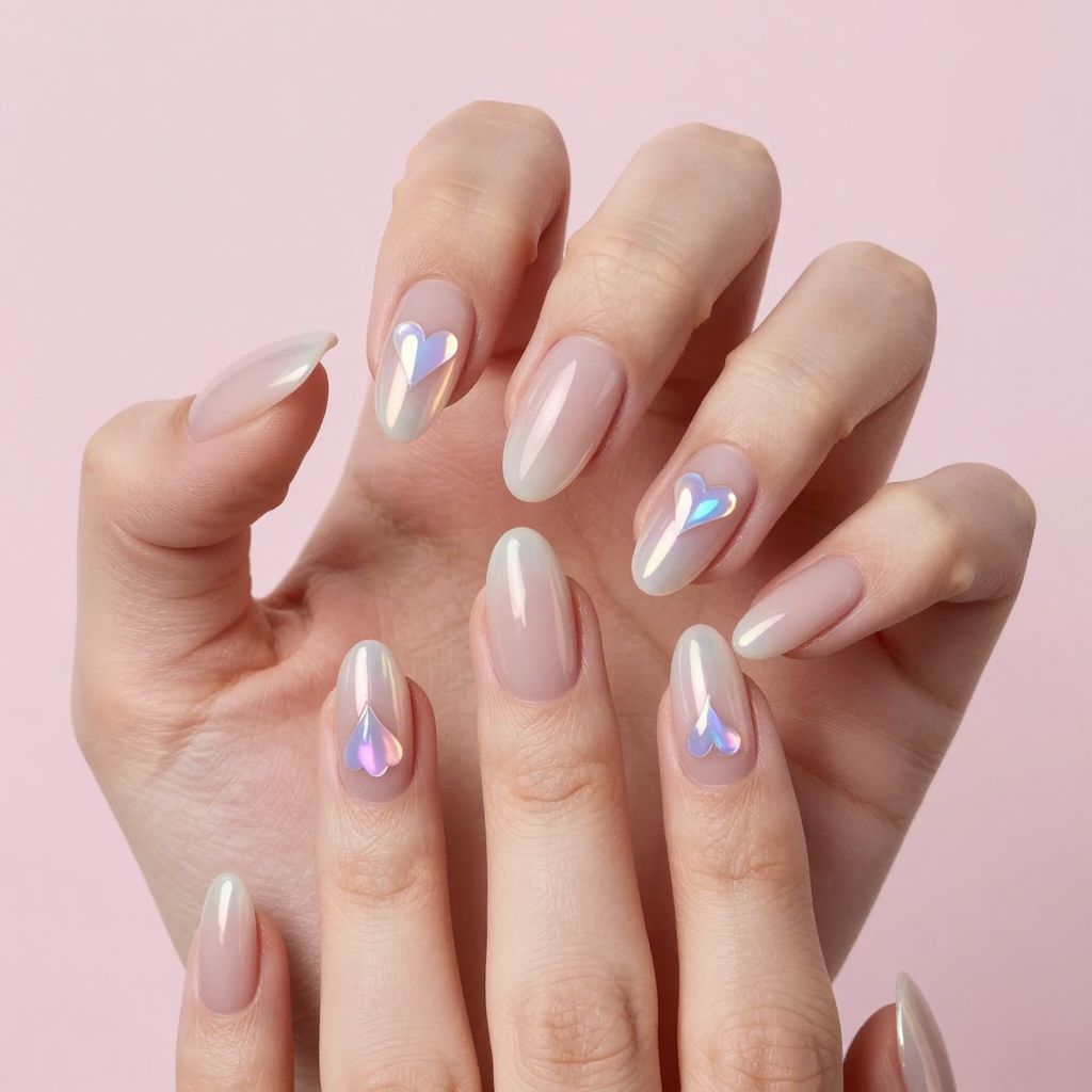 Heart nail idea 15