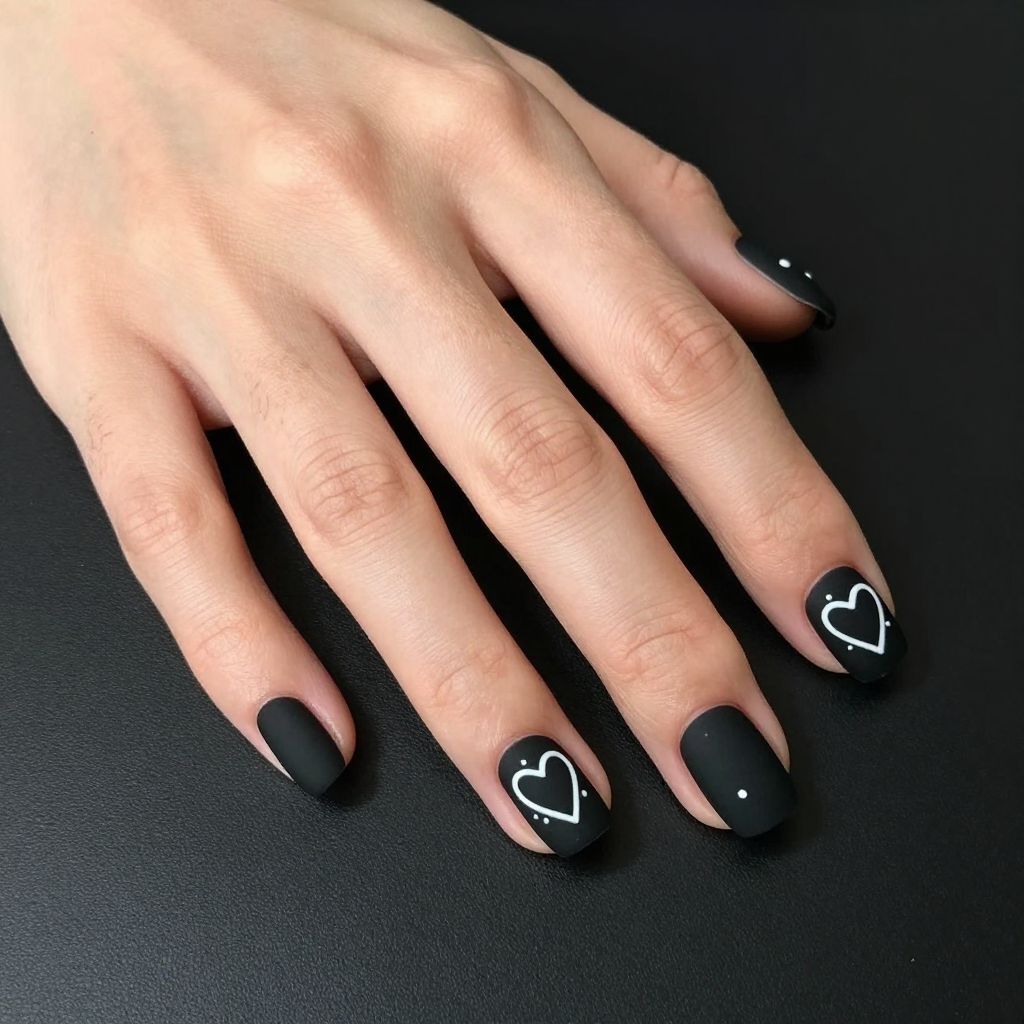 Heart nail idea 3