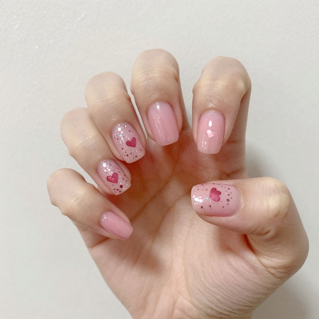 Heart nail idea 4
