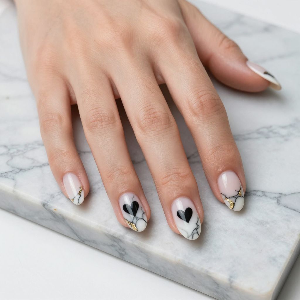 Heart nail idea 5
