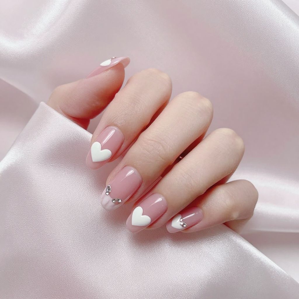 Heart nail idea 6