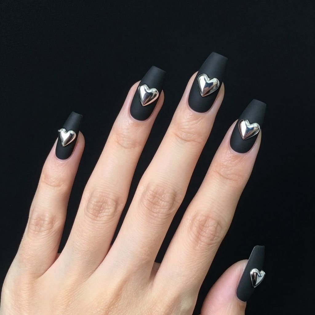 Heart nail idea 9