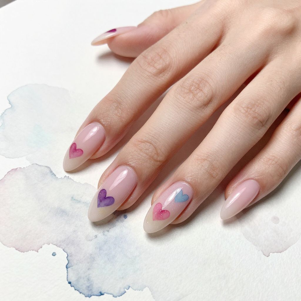 Heart nail idea 8