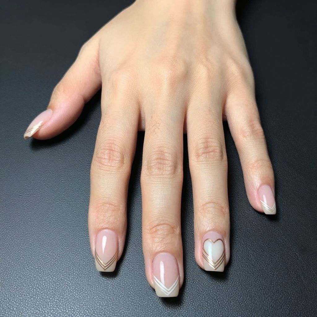Heart nail idea 7