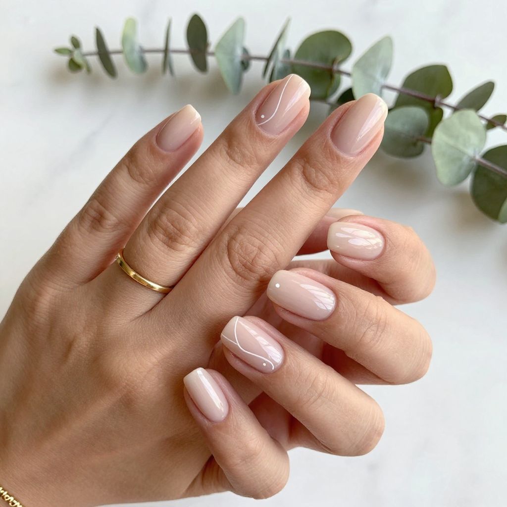 Clean Girl Nude With Thin White Lines