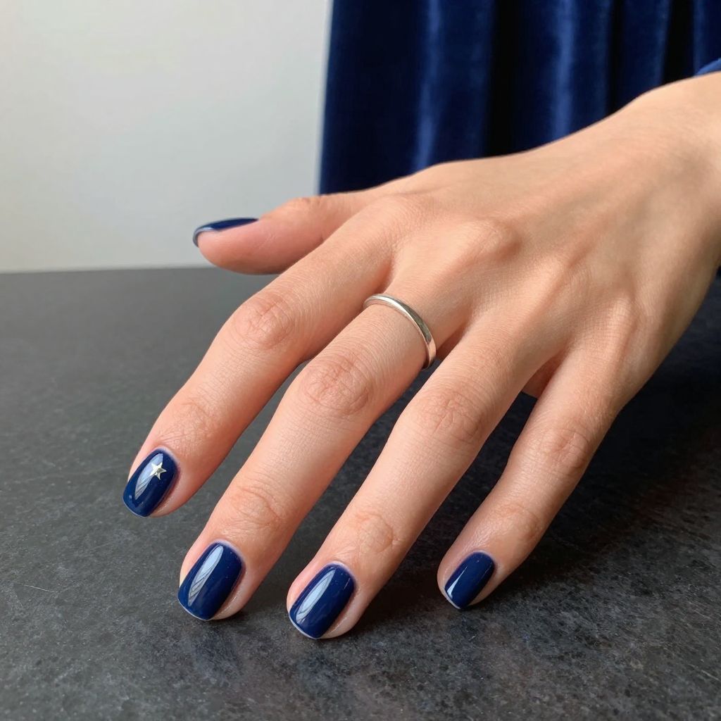 Midnight Blue Short Squares
