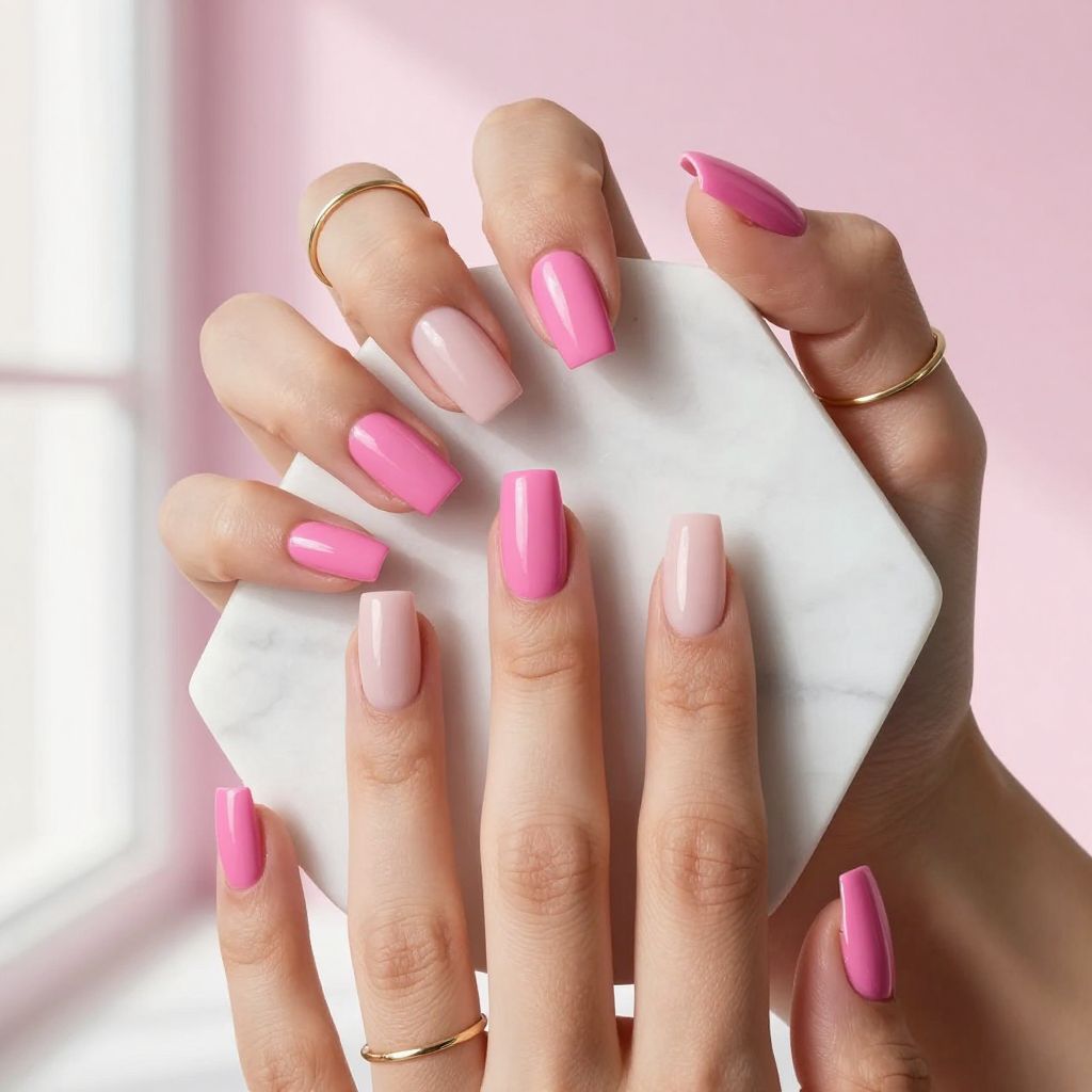 Classic Hot Pink Manicure