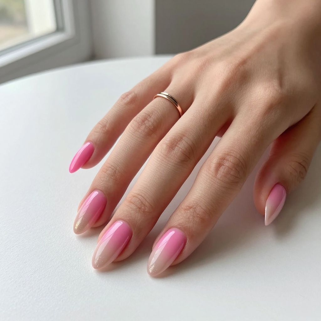 Hot Pink Ombré to Nude