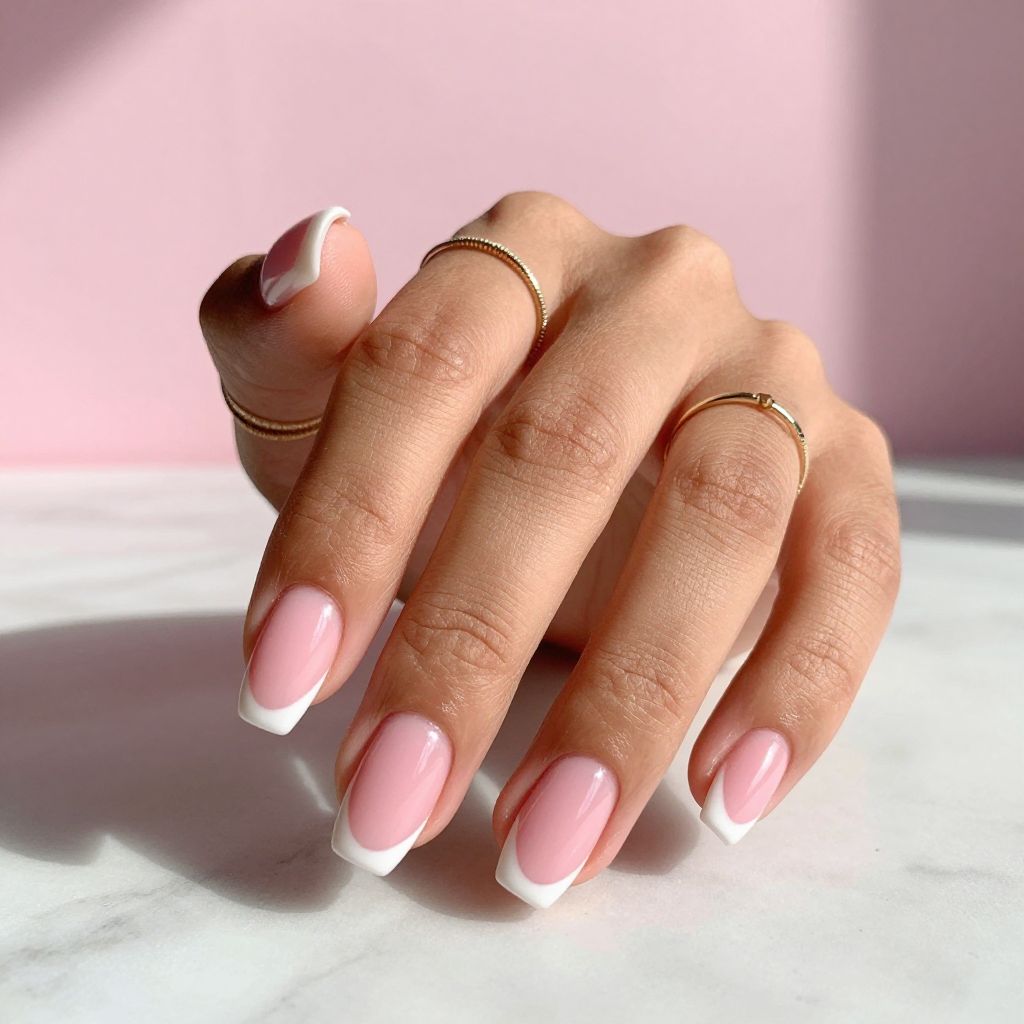 Hot Pink with French Tip