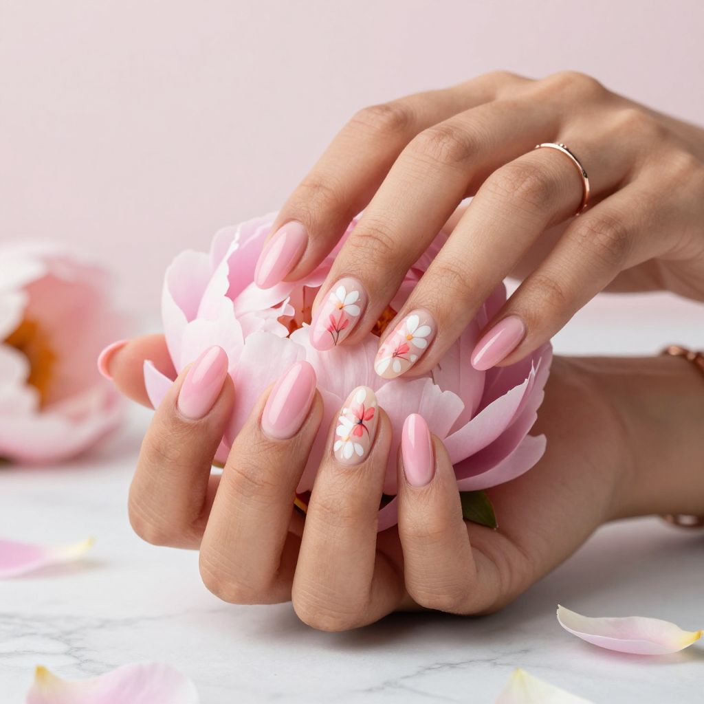 Hot Pink with Floral Details