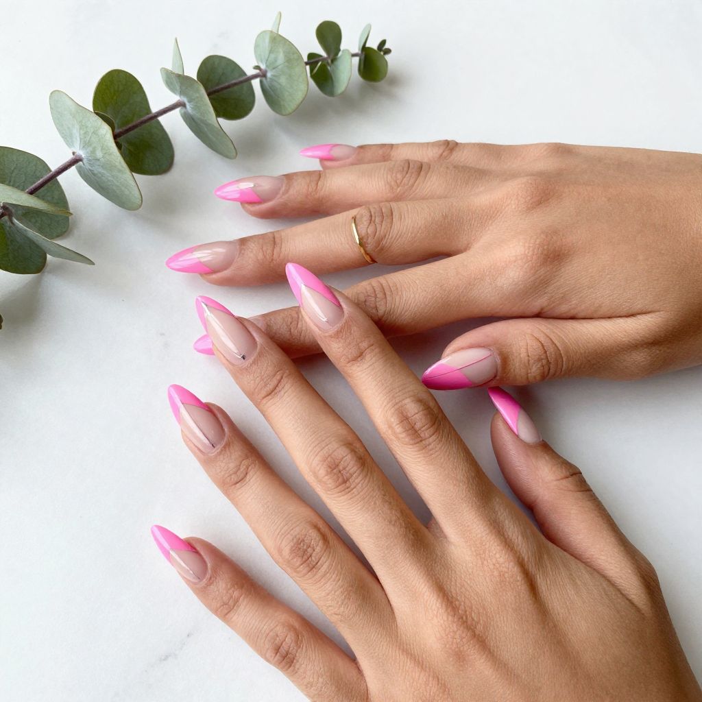 Hot Pink with Negative Space Art