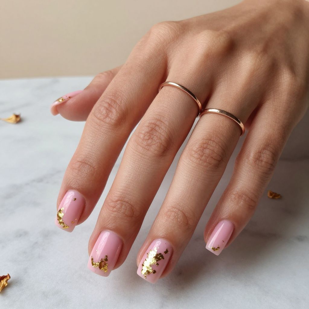 Hot Pink with Gold Foil Accents