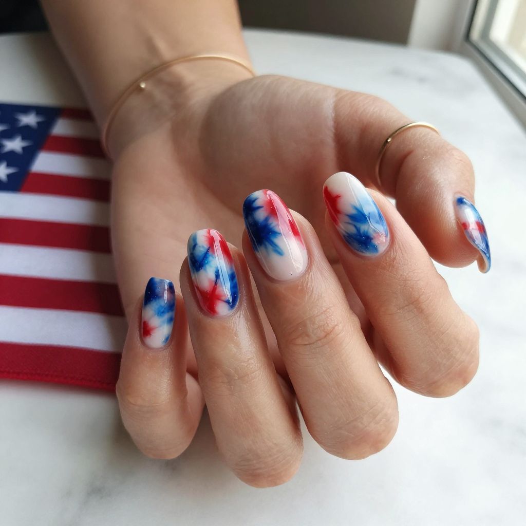 Tie Dye Patriotic Effect