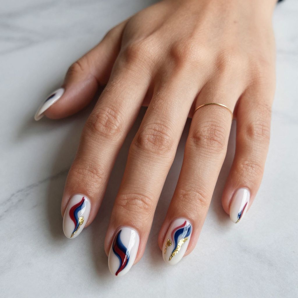 Marble Patriotic Swirl