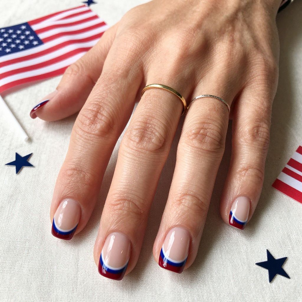 French Tip Patriotic Style