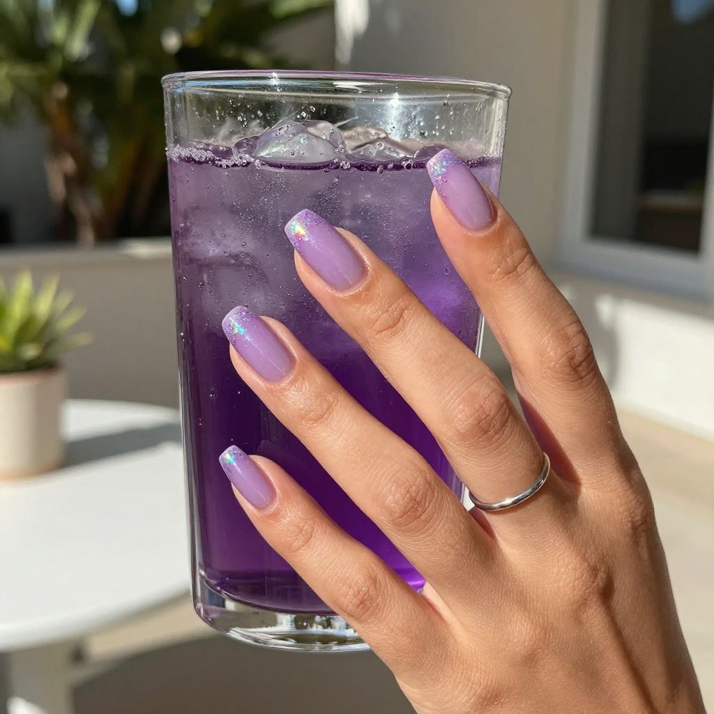 Jelly grape sheer nails