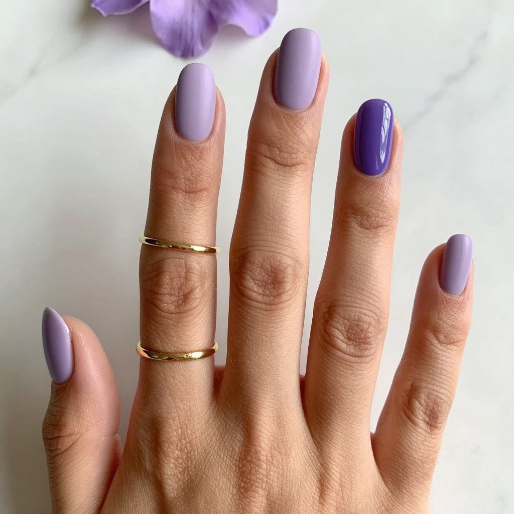 Lavender Dust Oval Nails