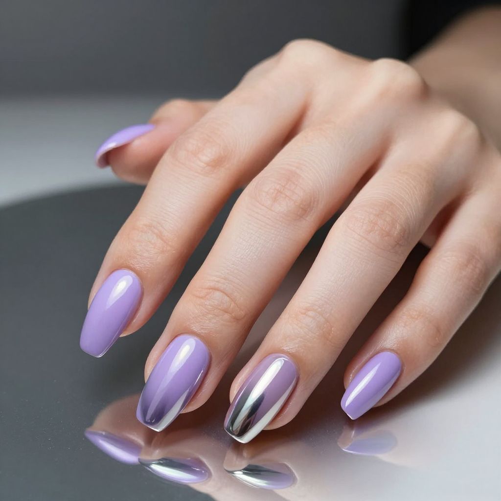 Lavender nails idea 12