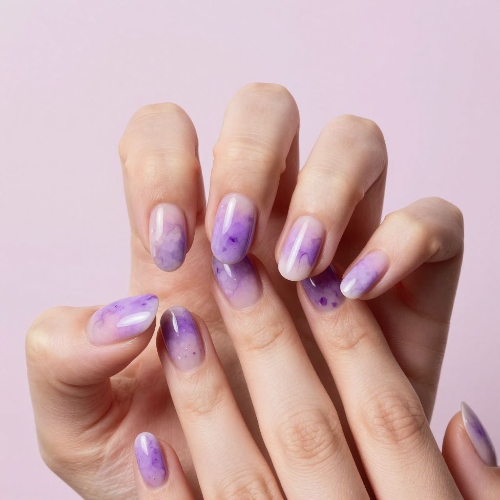 Lavender nails idea 13