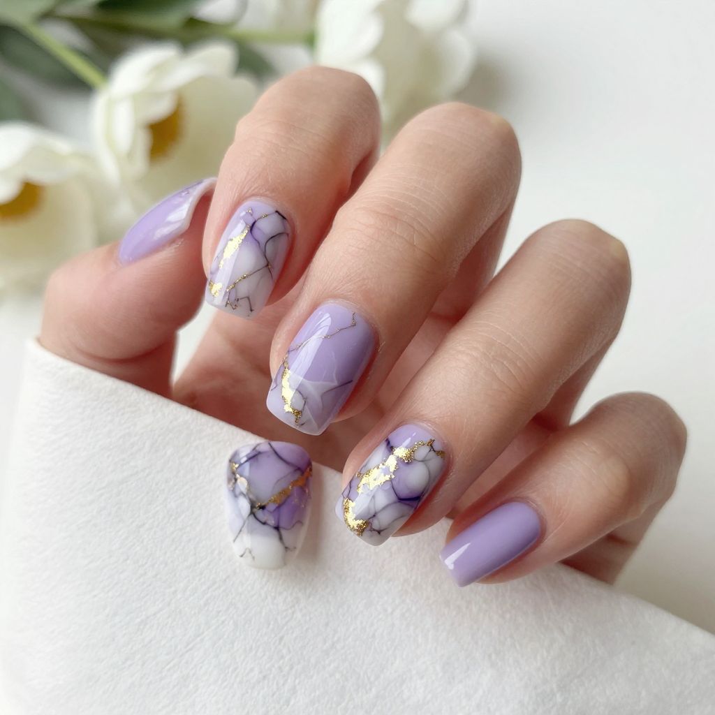 Lavender nails idea 2