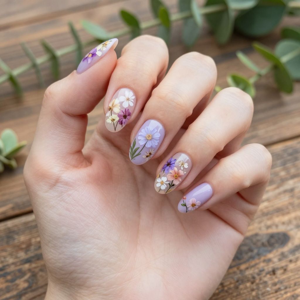 Lavender nails idea 5
