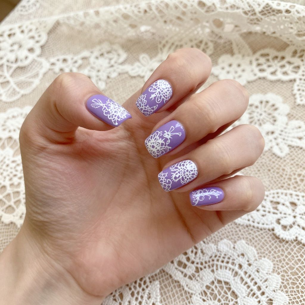 Lavender nails idea 7