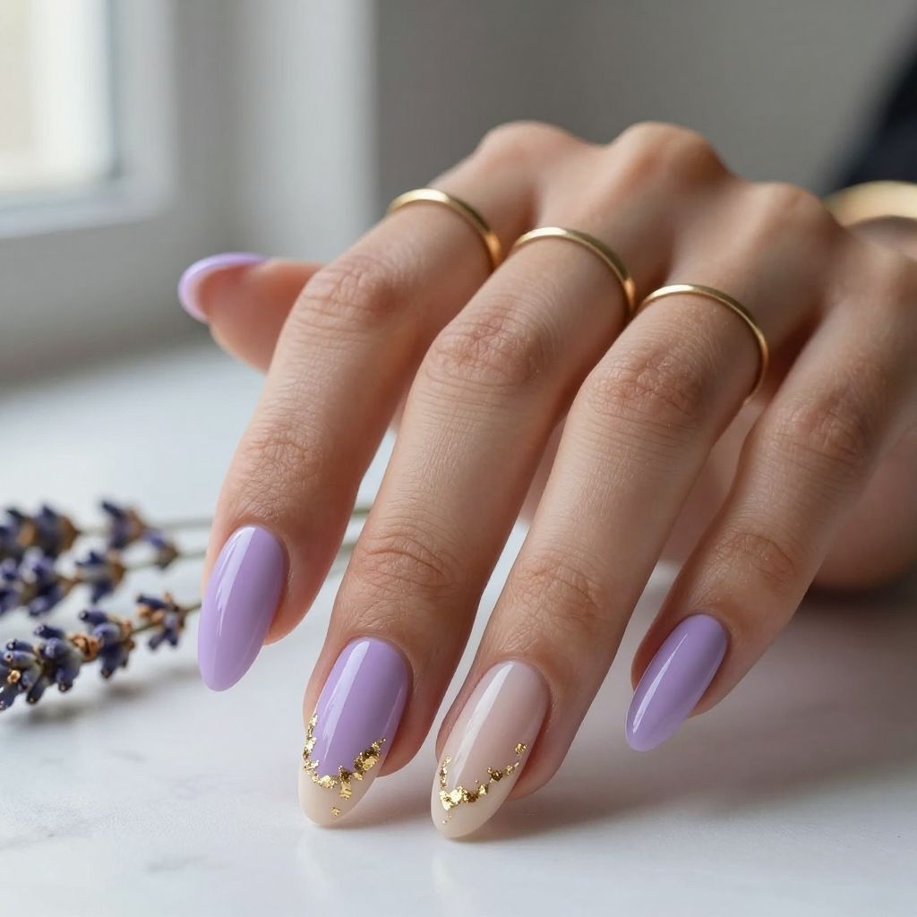 Lavender and Gold Foil