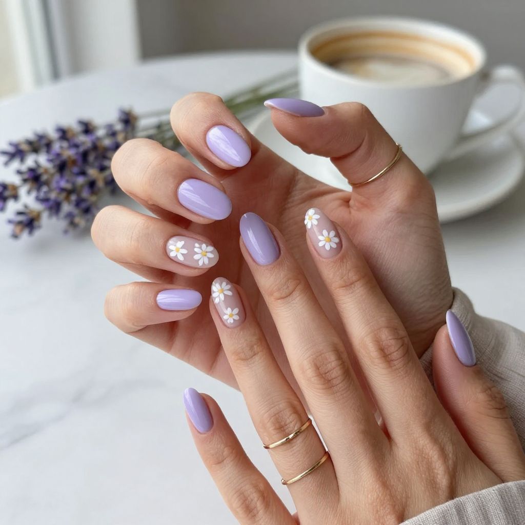 Lavender and White Florals