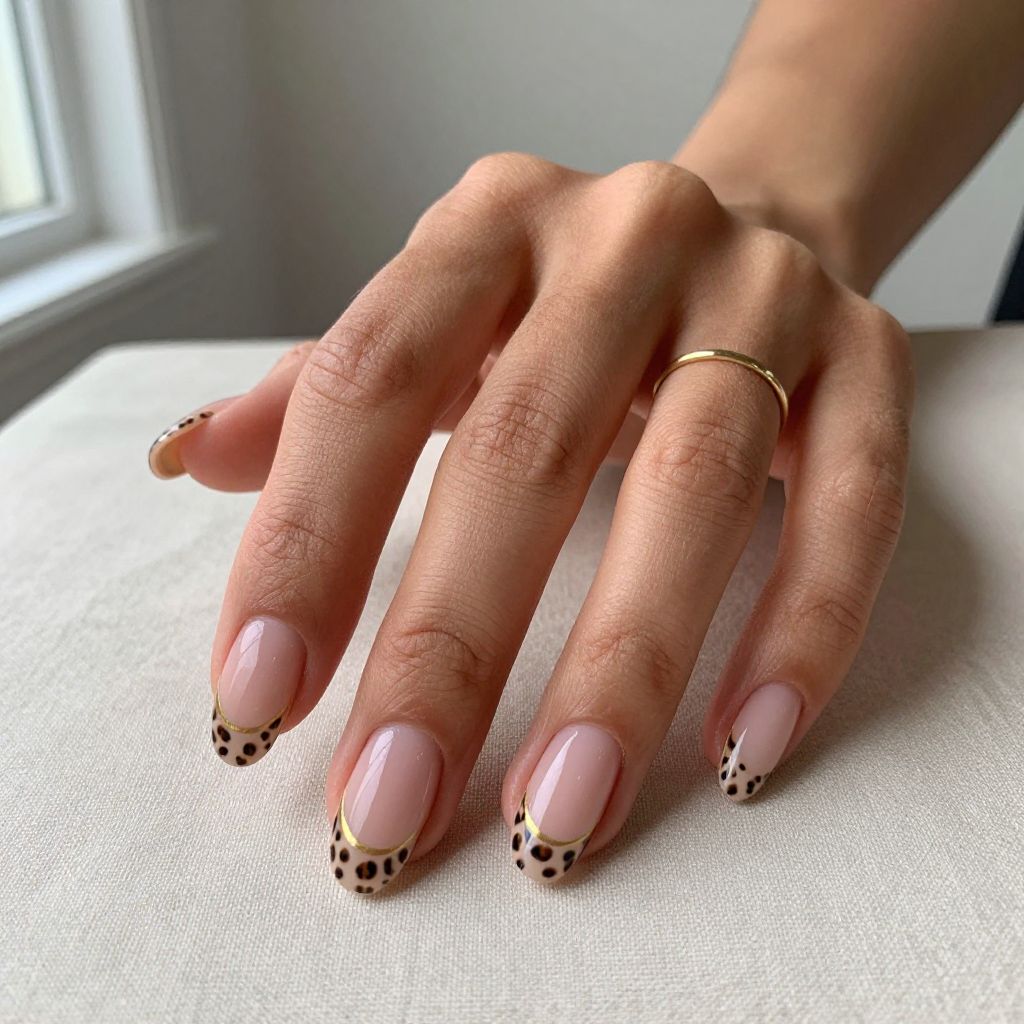 Classic Nude Leopard Tips