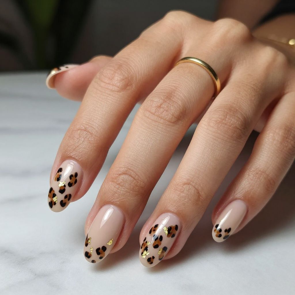 Leopard with Gold Foil