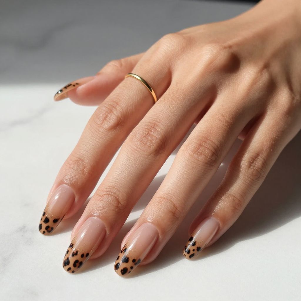 Leopard Ombré Nails