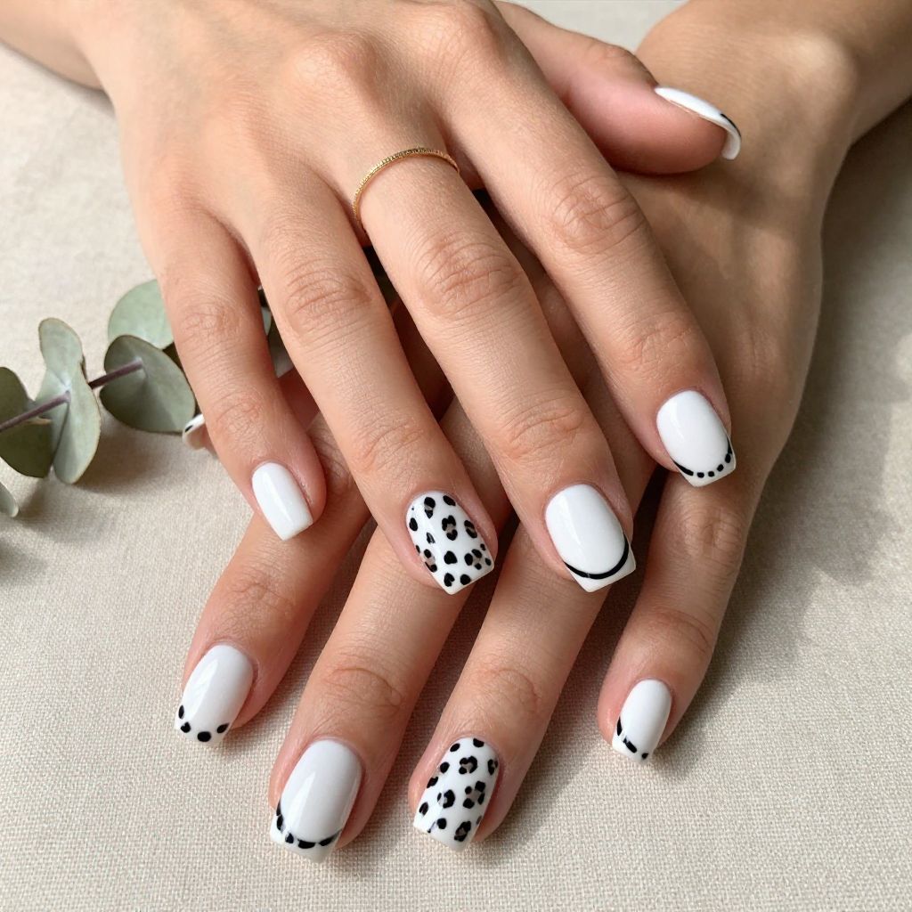Black and White Leopard Contrast