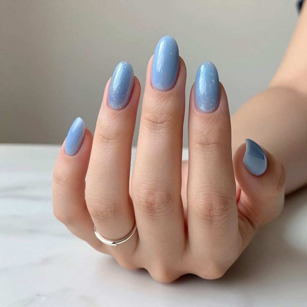 Periwinkle Glitter Gradient