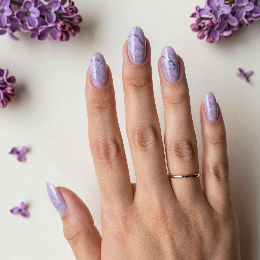 Lilac Marble Effect