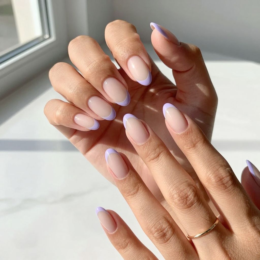 Lilac French Tips