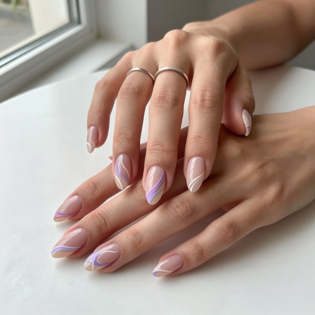 Pastel Purple Swirls