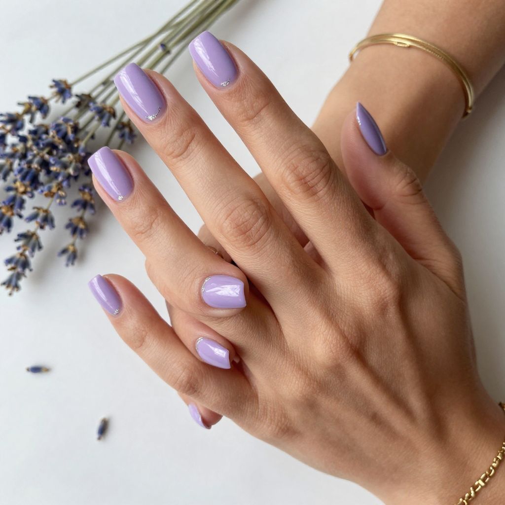 Lilac and Silver Foil