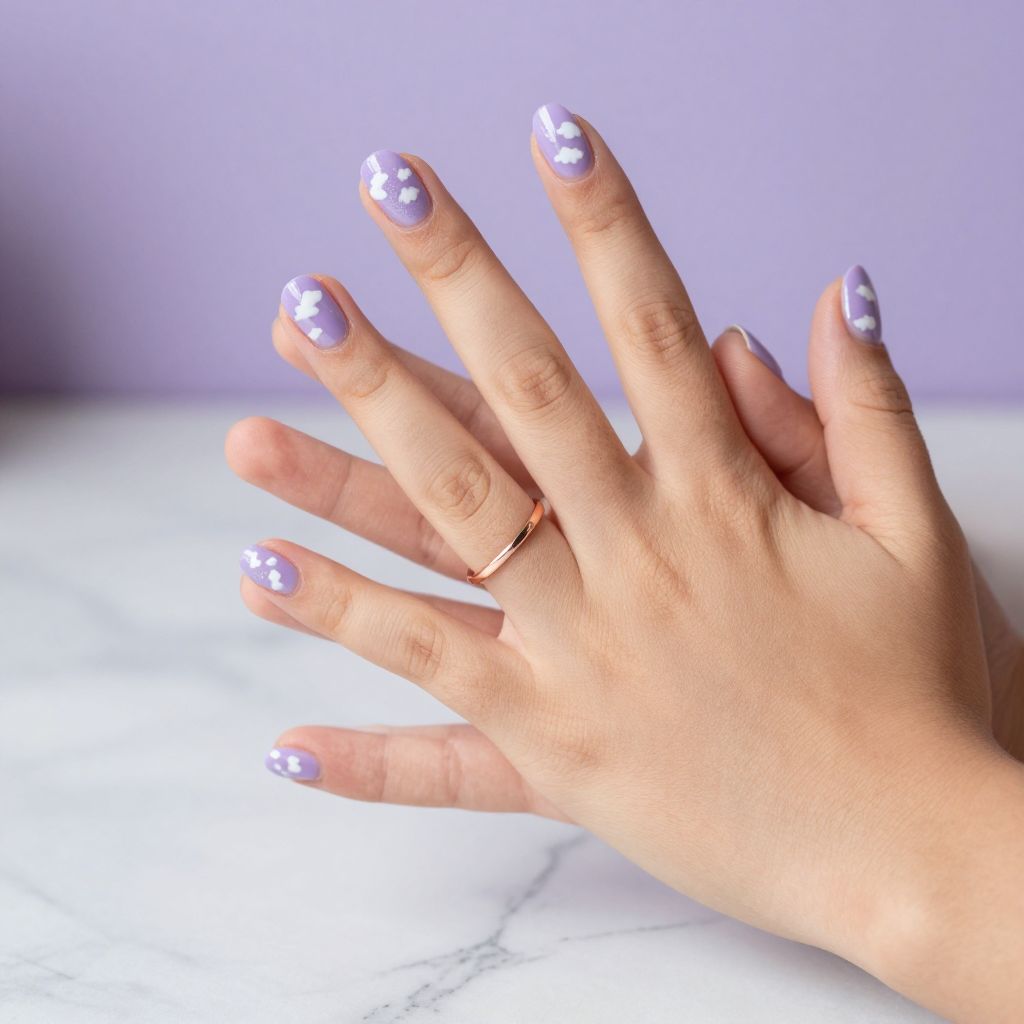 Lavender Cloud Nails